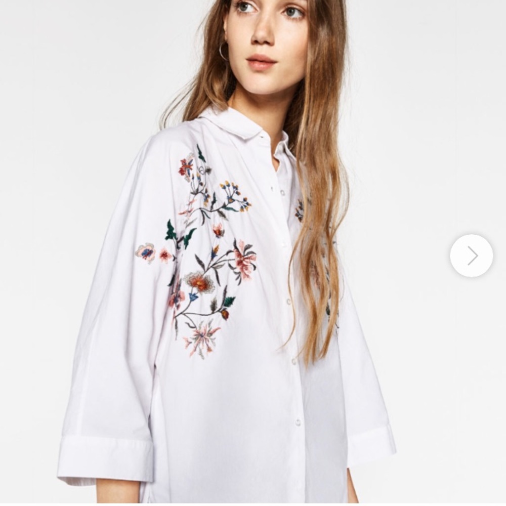 Zara Floral Blouse/Button up